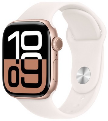 Apple Watch Series 10 46 Rose Gold Aluminium Case GPS Light Blush Sport Band Gadget Device.ru